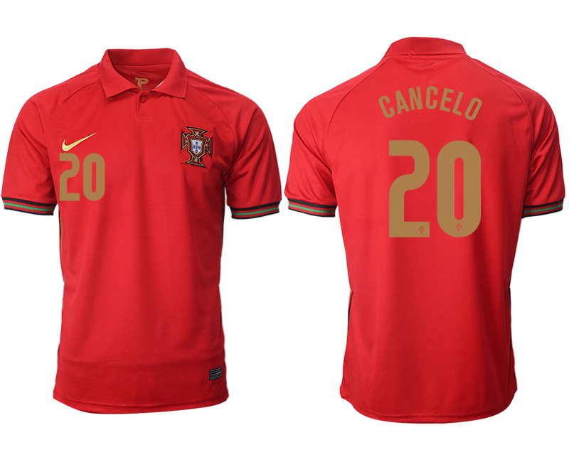 Men 2021 European Cup Portugal home aaa version red #20 Soccer Jersey->portugal jersey->Soccer Country Jersey
